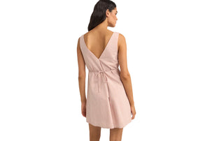 Lola Check Mini Dress- Dusty pink