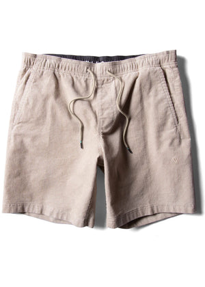 NO SEE UMS CORD ECO 17" ELASTIC WALKSHORT- Oatmeal