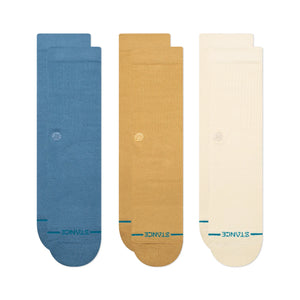 ICON CREW SOCKS 3 PACK- Cream