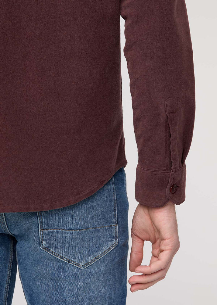 No Sweat Moleskin Shirt - Rich Maroon