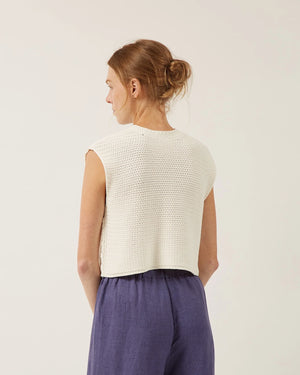 CLODIE cotton sleeveless sweater