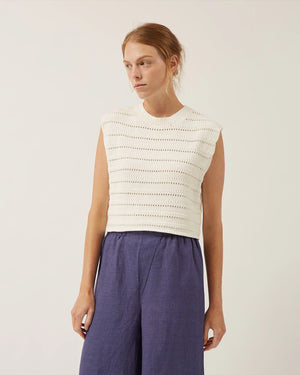 CLODIE cotton sleeveless sweater