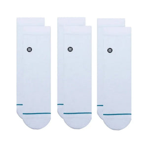 ICON QUARTER SOCK 3 PACK- White