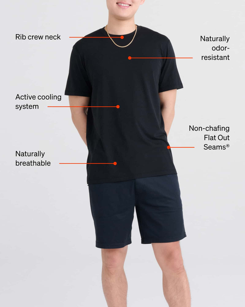 DropTemp® Cooling Cotton Tee | Black