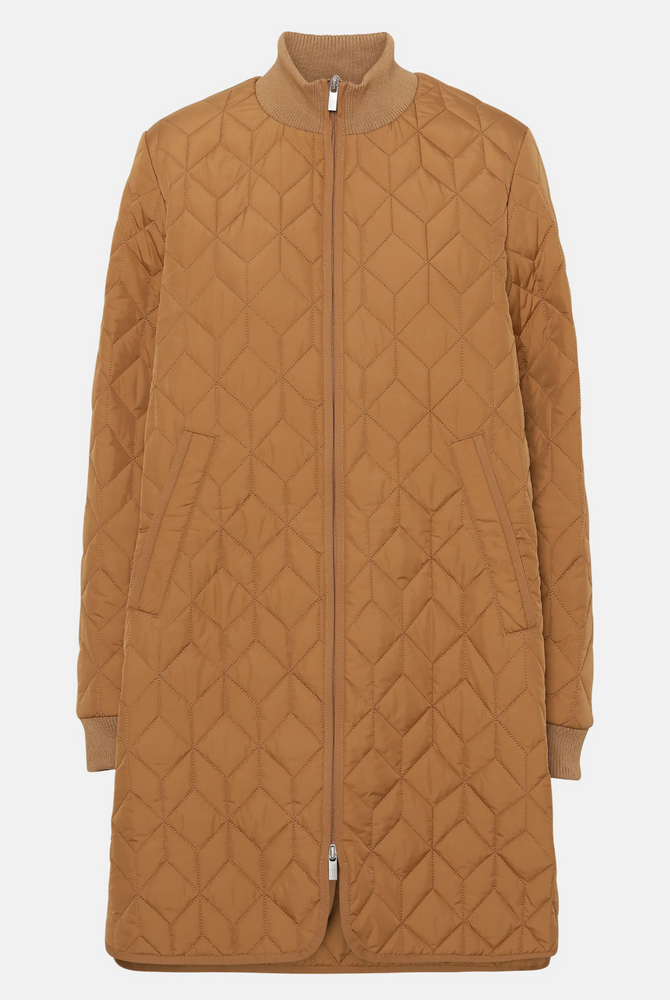 Padded Quilt Coat - Golden Brown