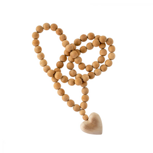 Wooden Heart Prayer Beads - Large