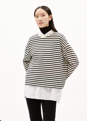 Frankaa Maarlen Stripe Sweater - Undyed/Black