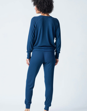 Textured Essentials PJ Pant- Navy