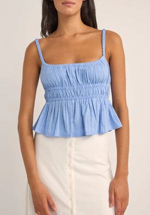 Tyler Baby Doll Top- Cornflower
