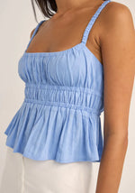 Tyler Baby Doll Top- Cornflower