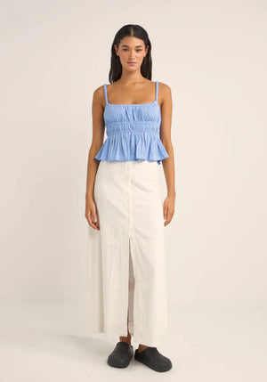 Tyler Baby Doll Top- Cornflower