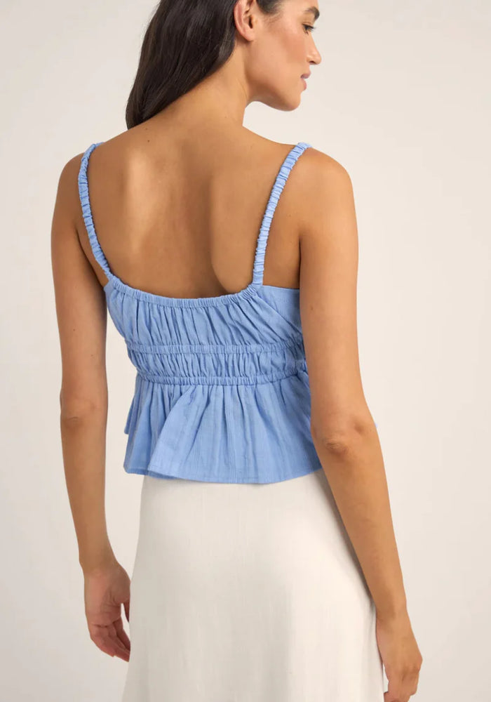 Tyler Baby Doll Top- Cornflower