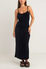 Sofia Boucle Midi Dress- Black