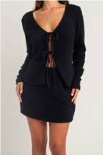 Sofia Boucle Mini Skirt- Black
