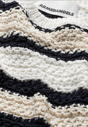 CLAAIRE STRIPES- raw white-night sky