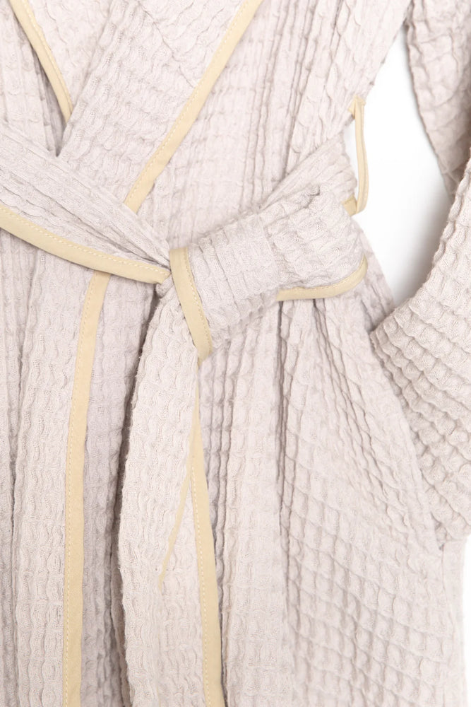 THE HARMONY | LUXE WAFFLE BATH ROBE | TOASTED ALMOND