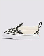 Toddler Slip-On V Checkerboard Shoe - Black/White