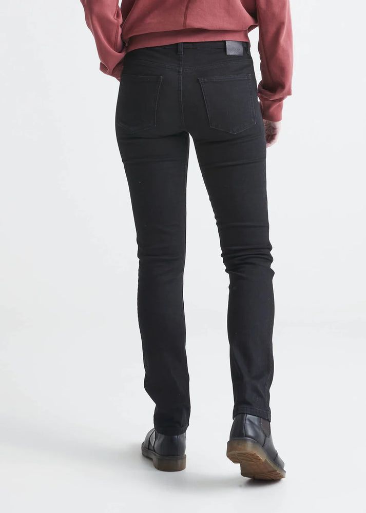 Fireside Denim Mid-Rise Slim Straight - Black