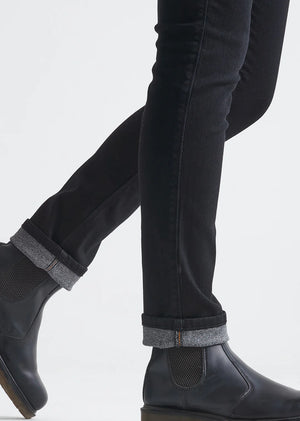 Fireside Denim Mid-Rise Slim Straight - Black