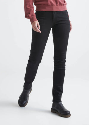 Fireside Denim Mid-Rise Slim Straight - Black