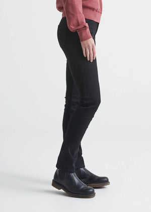 Fireside Denim Mid-Rise Slim Straight - Black