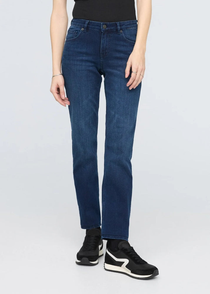 Performance Denim Girlfriend Jean (30L) - Deep Sea Blue