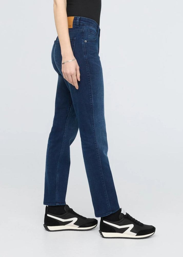 Performance Denim Girlfriend Jean (30L) - Deep Sea Blue