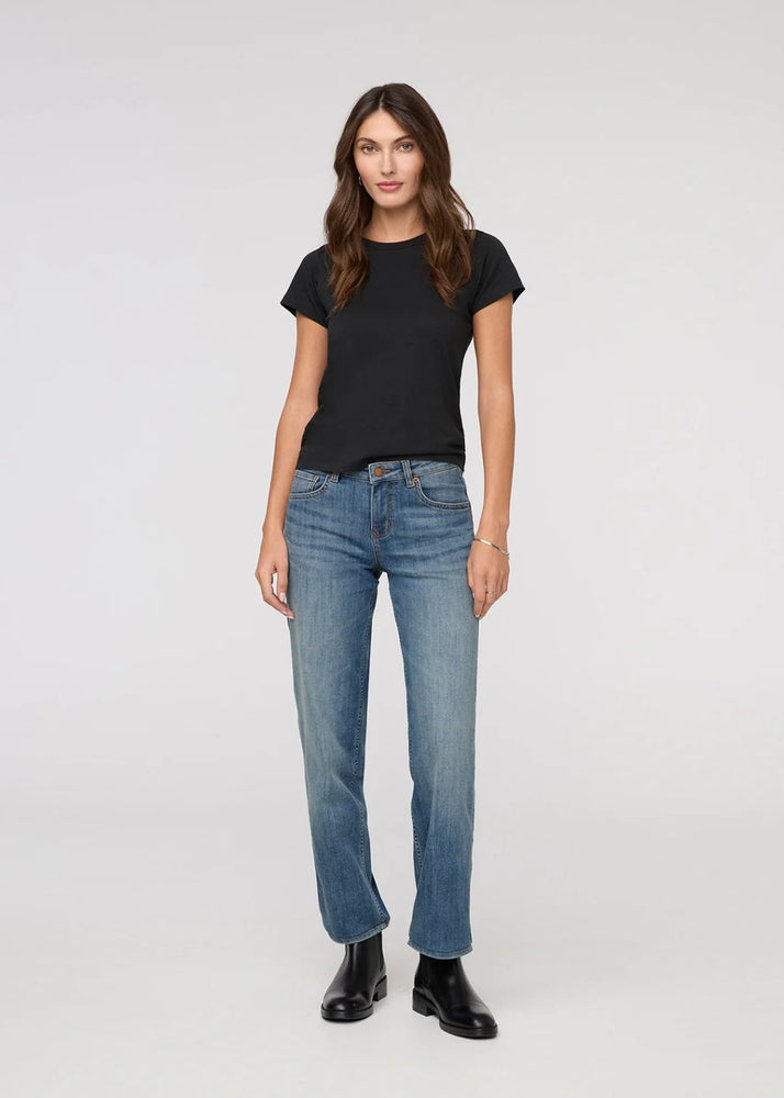 Performance Denim Mid Rise Straight 30L- Blue Ash (BAS)