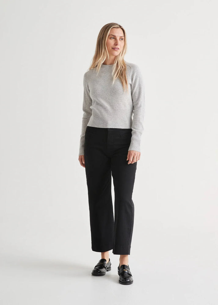 LuxTwill High Rise Trouser - Black