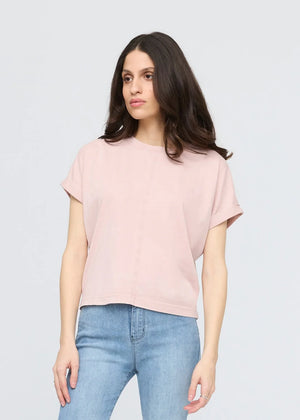 PurePima Vintage Dolman Tee - Washed Soft Rose