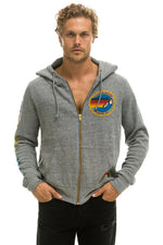 Aviator Nation Zip Hoodie - Heather Grey