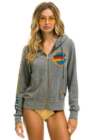 Aviator Nation Zip Hoodie - Heather Grey