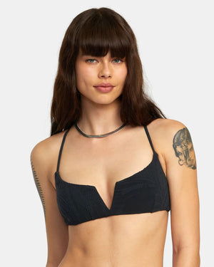 PALM GROOVES V WIRE CROSSBACK BIKINI TOP