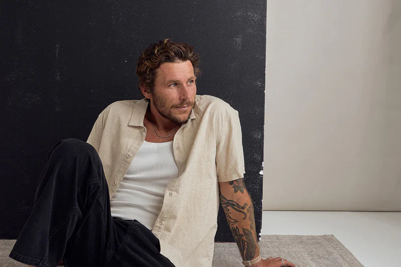 Classic Linen Ss Shirt- Sand