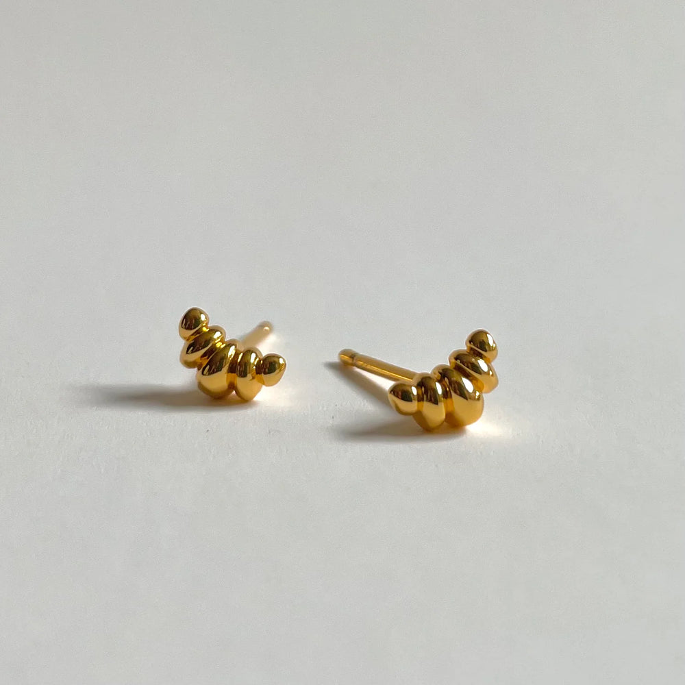 Croissant Studs- Gold