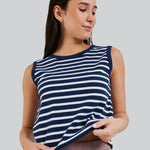 Newport Sleeveless Top- Night Stripe