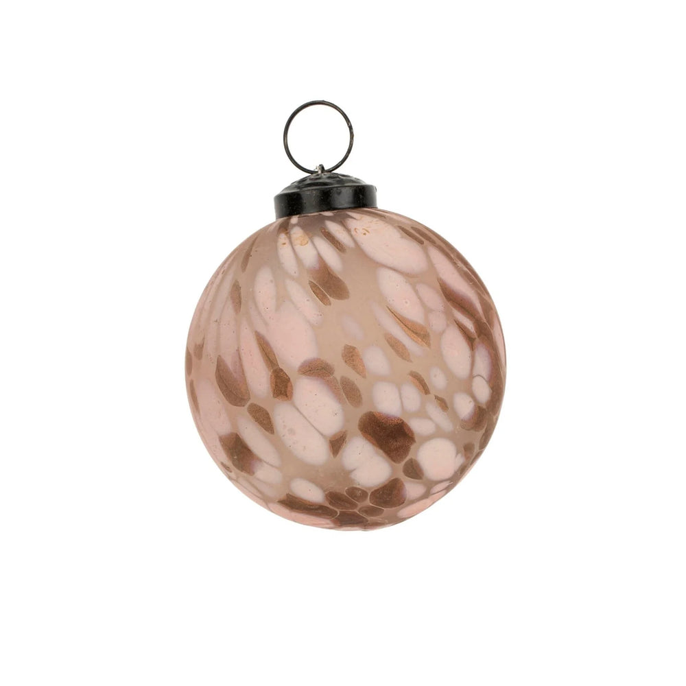 Confetti Glass Ornament Small - Pink