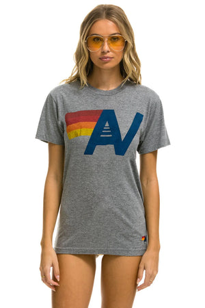 Aviator Nation Logo Crew Tee - Heather Grey