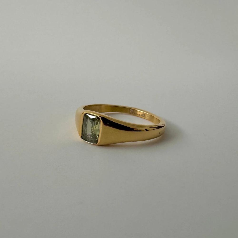 Sofia Ring- Olive Stone