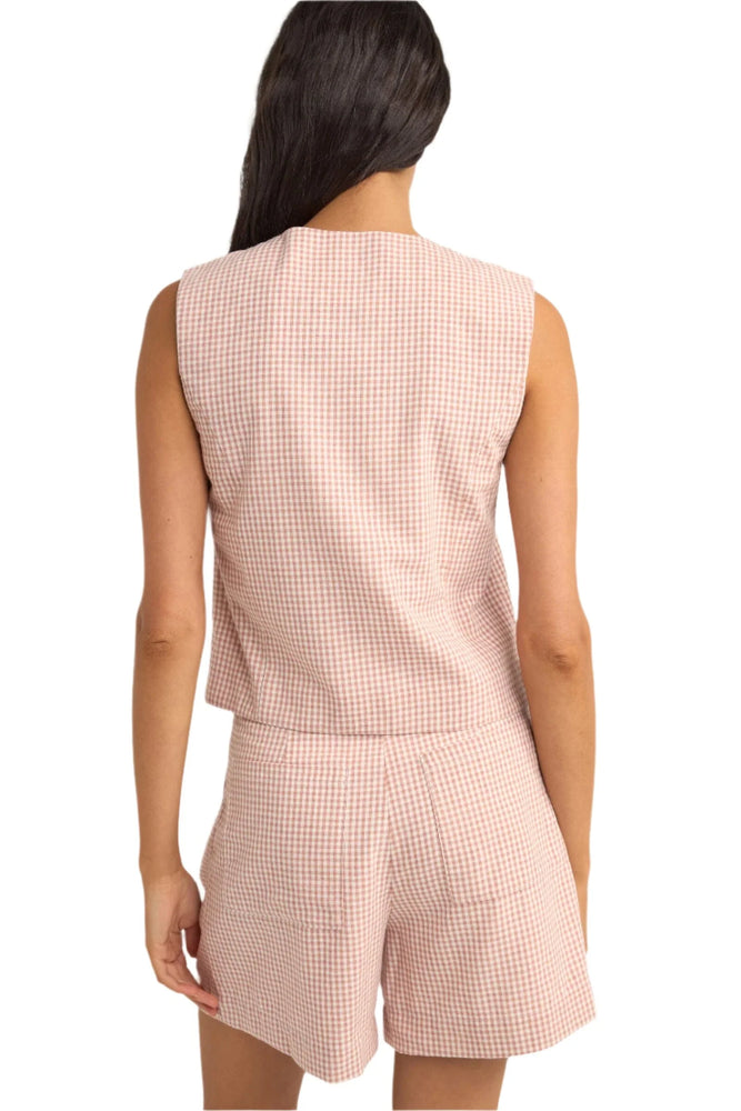 Rhythm Lola Checker Vest- Dusty Pink