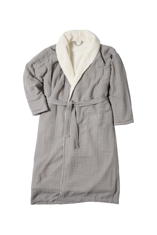 "The Boreal" Unisex Fleece Lined Robe - Grey