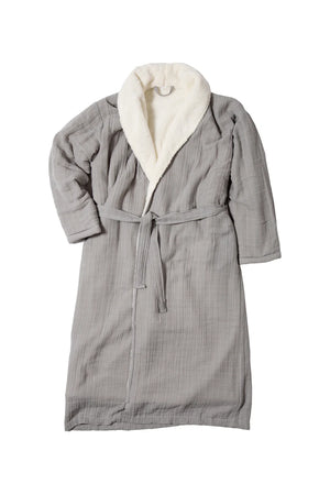 "The Boreal" Unisex Fleece Lined Robe - Grey