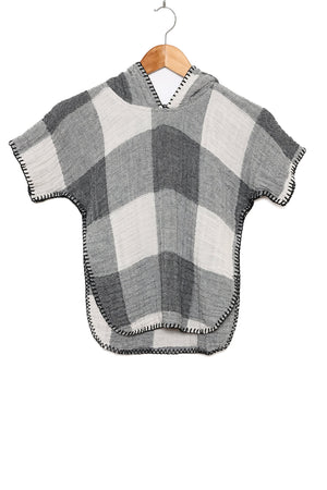 THE LIMITED EDITION PLAID PEBBLE | KID'S MUSLIN PONCHO