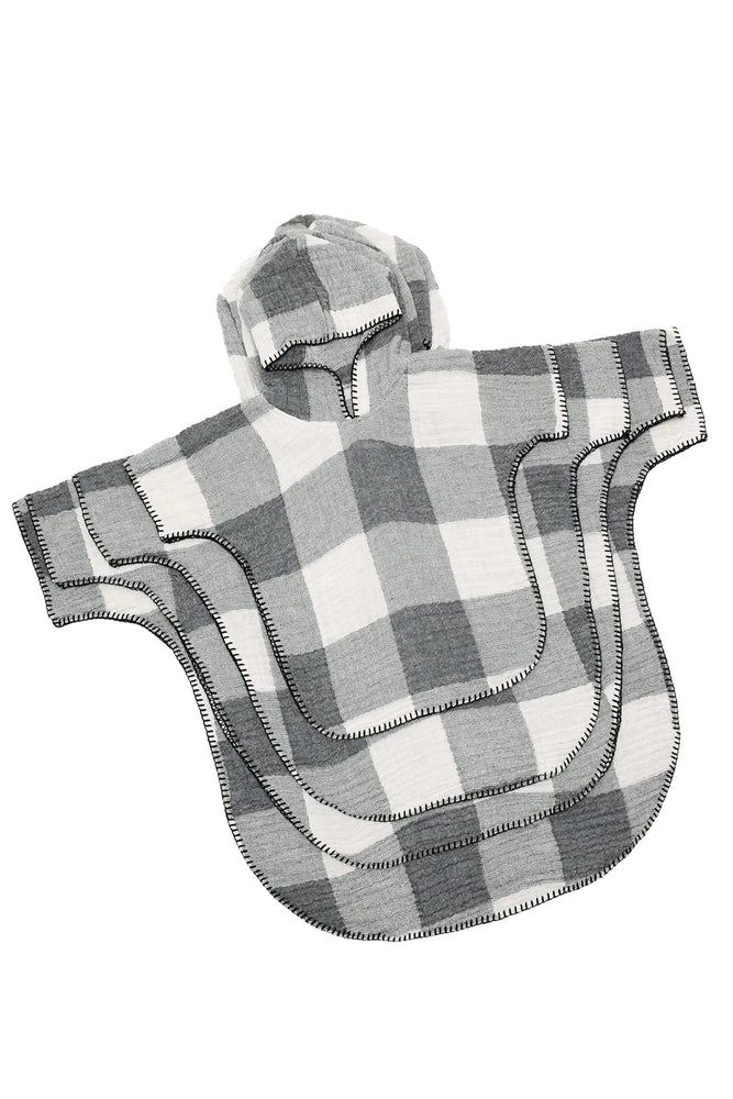 THE LIMITED EDITION PLAID PEBBLE | KID'S MUSLIN PONCHO