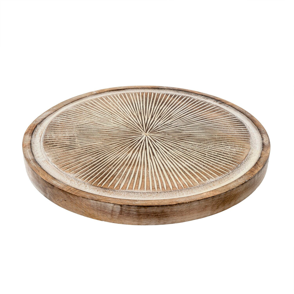 Brook Carved Tray - Round