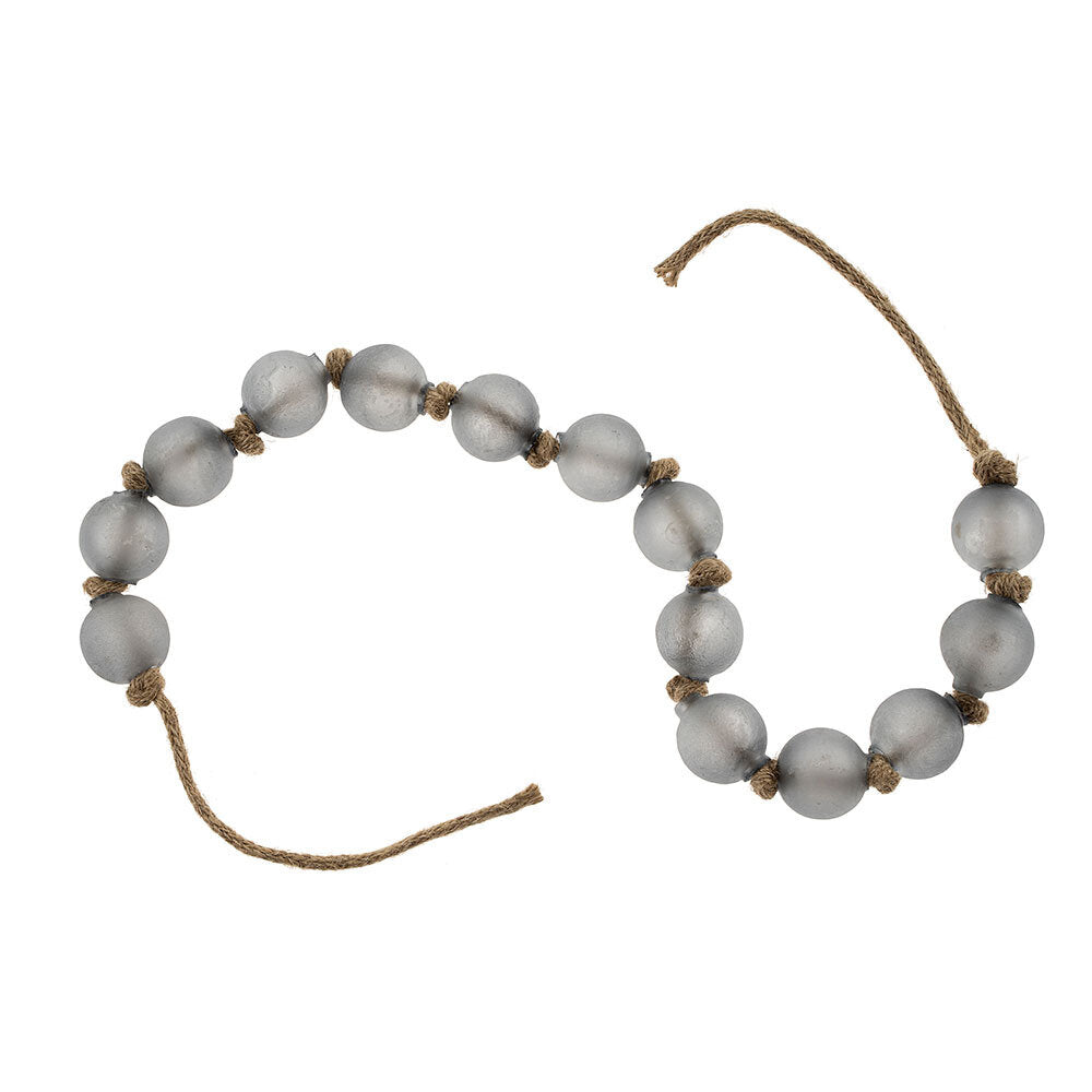 Beach Glass Beads - Frosted Grey