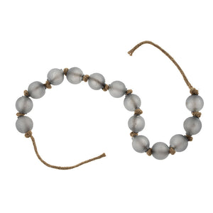 Beach Glass Beads - Frosted Grey