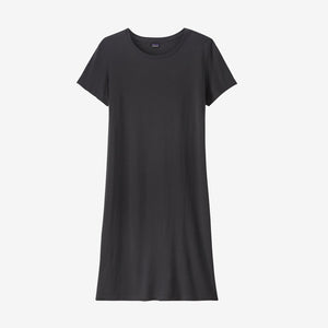 Regenerative Organic Certified™ Cotton T-Shirt Dress - Ink Black
