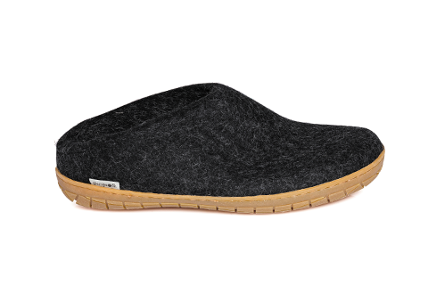 Slip-On Rubber Sole Slipper -Charcoal