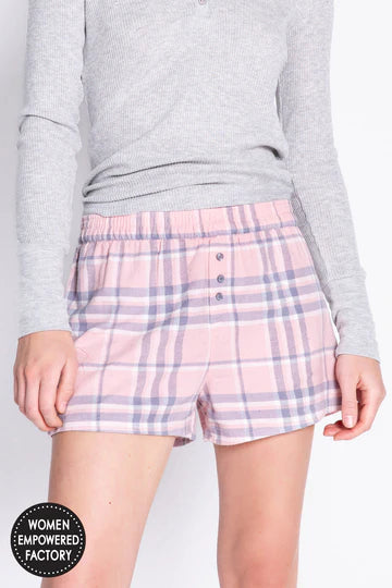 Mad for Plaid Shorts - Pale Pink